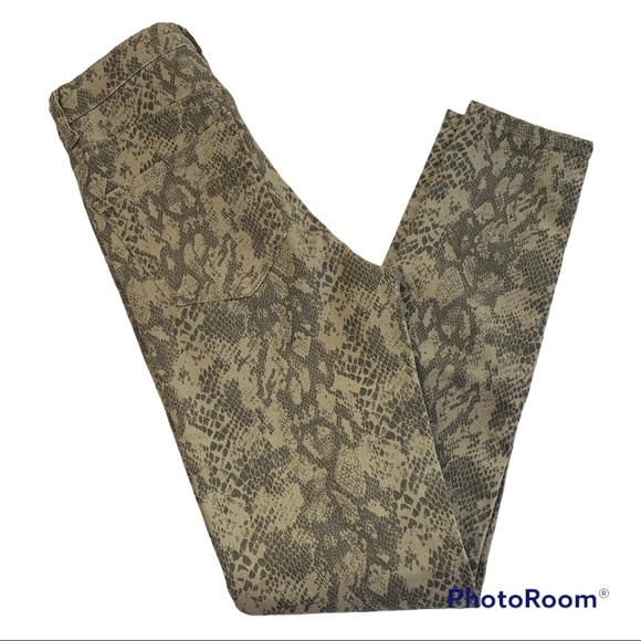 Zara Women's High Rise Snake Print Skinny Pants - Picture 7 of 14